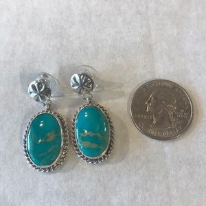 925 Sterling Silver and turquoise earrings